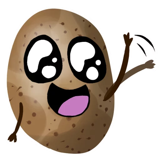 Sticker Funny Potato