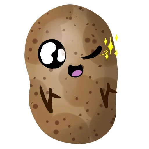 Sticker Funny Potato