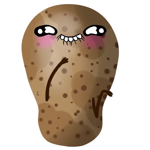 Sticker Funny Potato