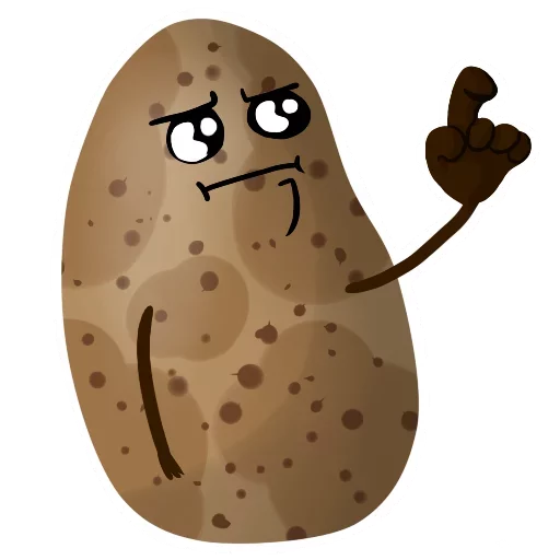 Sticker Funny Potato