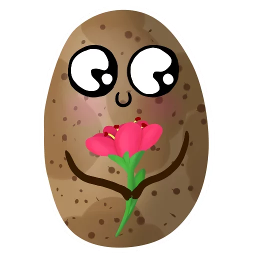 Sticker Funny Potato