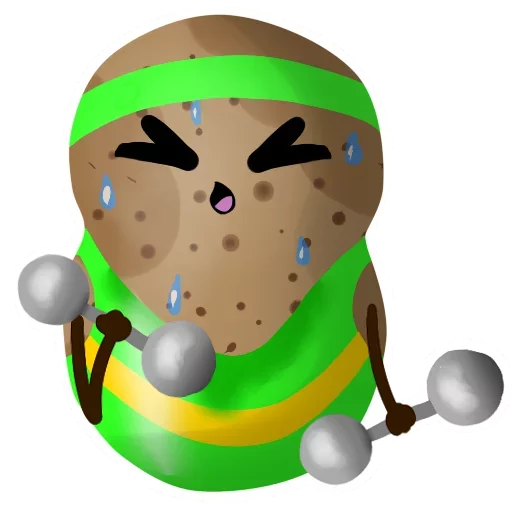 Sticker from the "Funny Potato" sticker pack