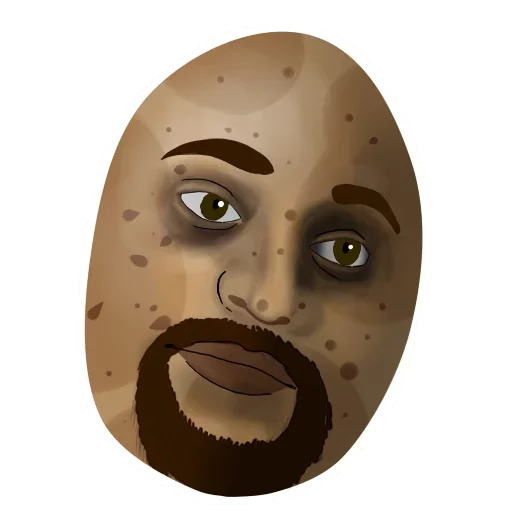 Sticker from the "Funny Potato" sticker pack