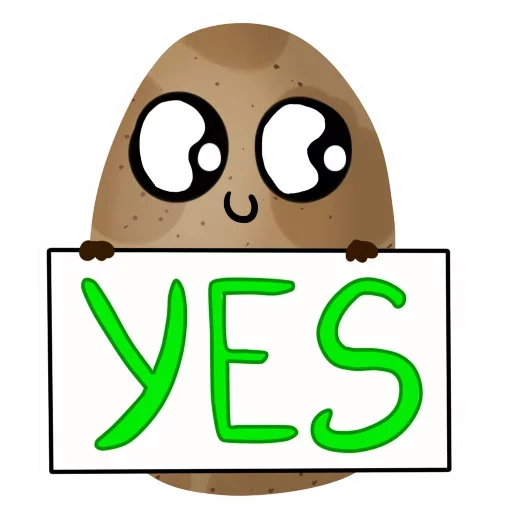 Sticker from the "Funny Potato" sticker pack