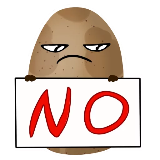 Sticker Funny Potato