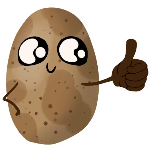 Sticker Funny Potato