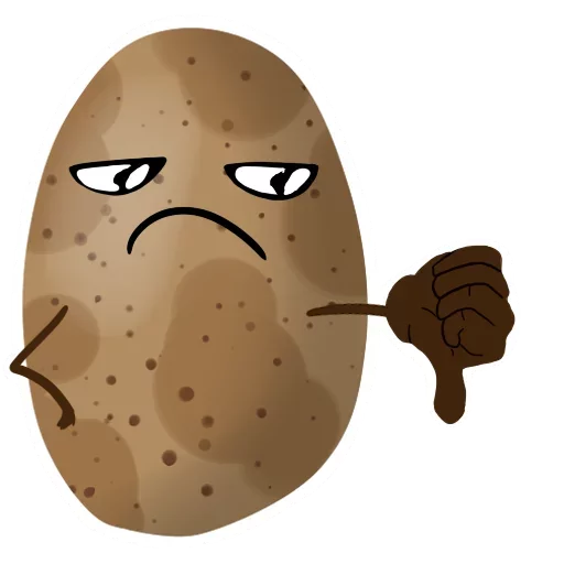 Sticker Funny Potato