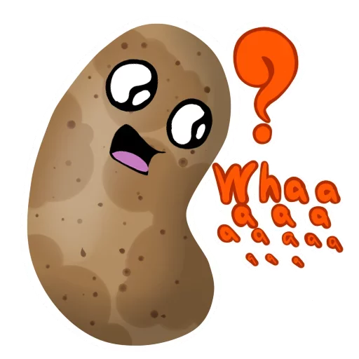 Sticker Funny Potato