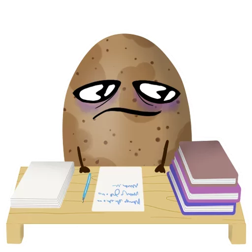 Sticker Funny Potato