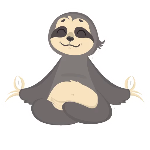 Стикер из набора "Lazy Sloth"