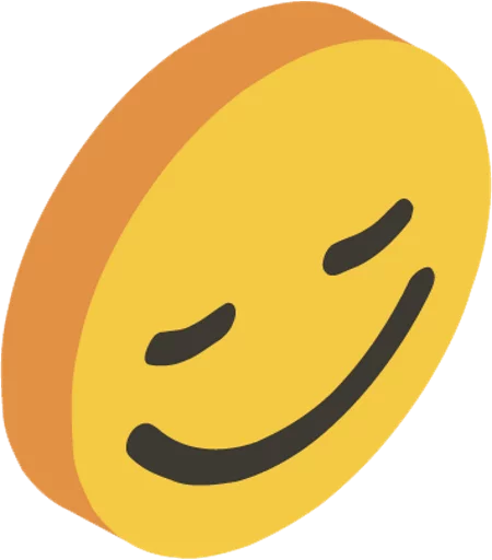 Sticker from the "3d smile" sticker pack