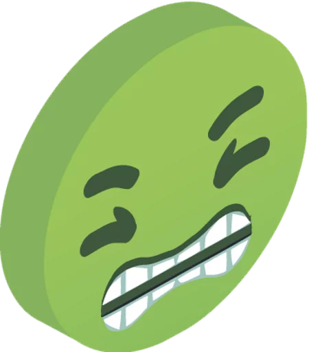 Sticker from the "3d smile" sticker pack