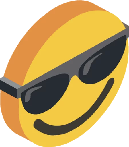 Sticker from the "3d smile" sticker pack