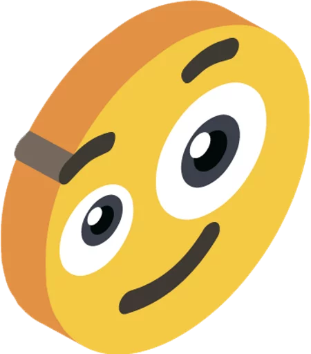 Sticker from the "3d smile" sticker pack