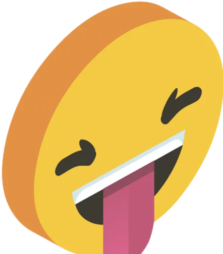 Sticker from the "3d smile" sticker pack