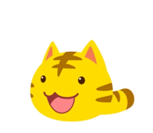 Sticker Yellow Kitten