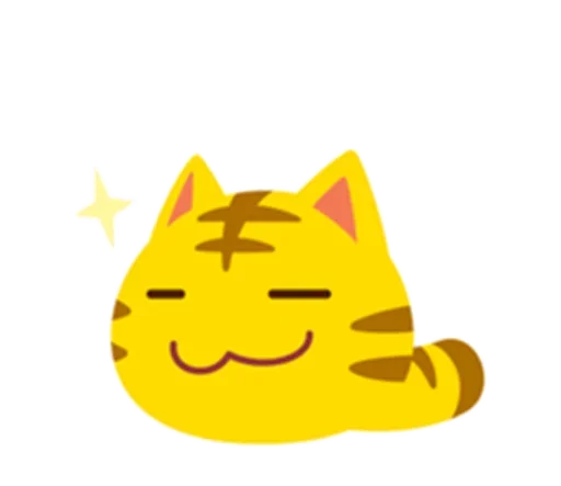 Sticker Yellow Kitten