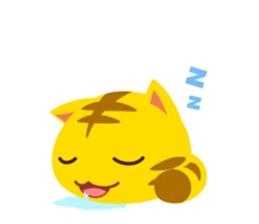 Sticker Yellow Kitten