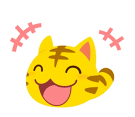 Sticker Yellow Kitten