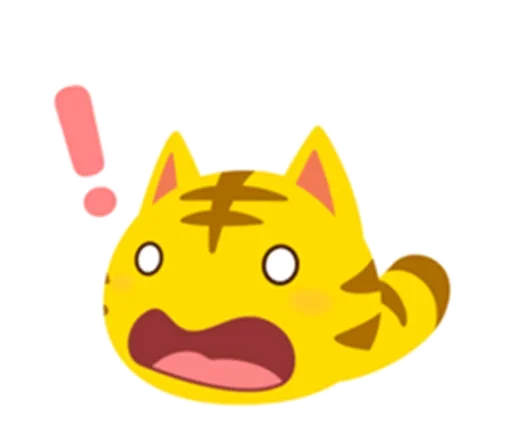 Sticker Yellow Kitten