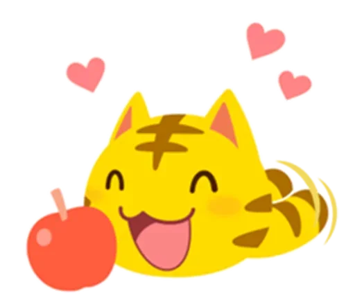 Sticker from the "Yellow Kitten" sticker pack