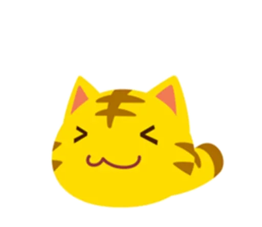 Sticker Yellow Kitten