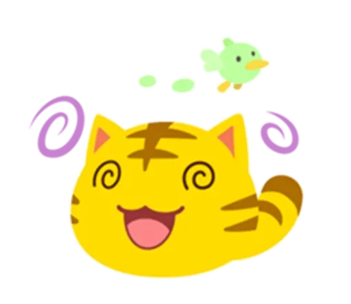 Sticker Yellow Kitten