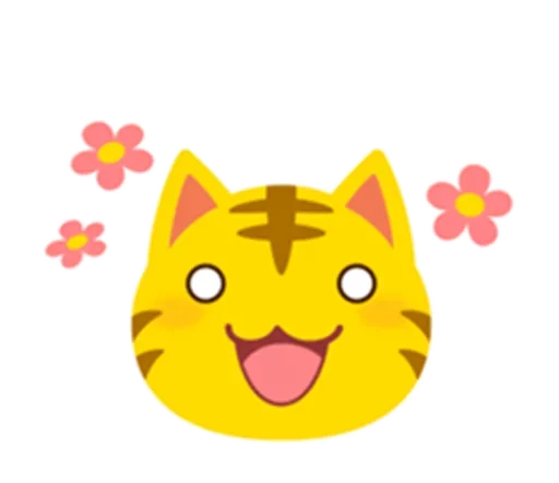 Sticker Yellow Kitten