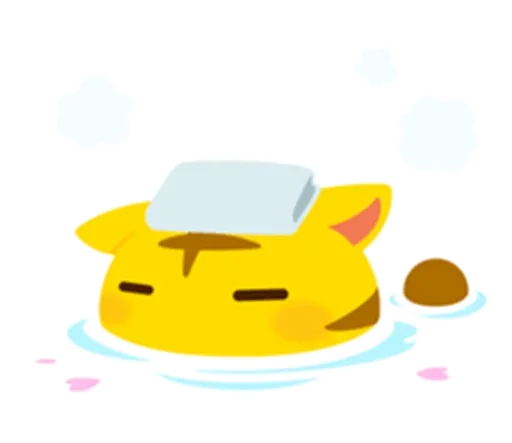 Sticker Yellow Kitten