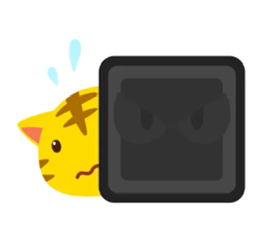 Sticker Yellow Kitten