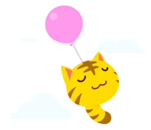 Sticker Yellow Kitten