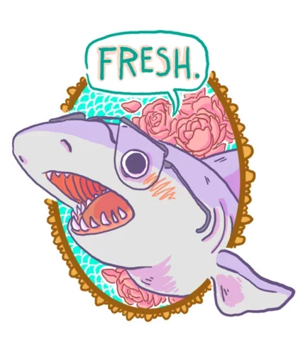 Sticker from the "Shark" sticker pack