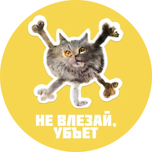 Sticker from the "CreepyCats" sticker pack