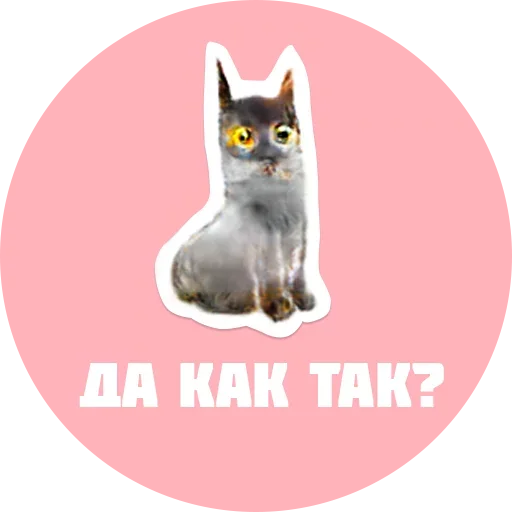 Sticker from the "CreepyCats" sticker pack