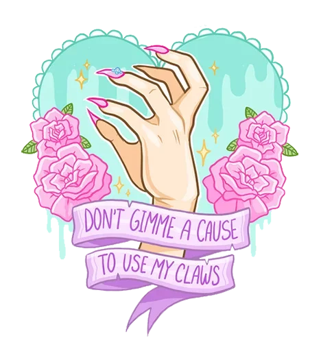 Sticker from the "Fight like a Girl" sticker pack