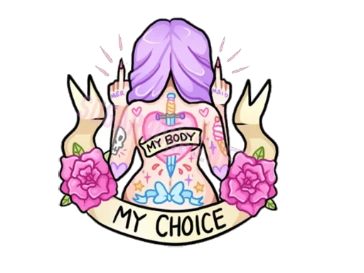 Sticker from the "Fight like a Girl" sticker pack