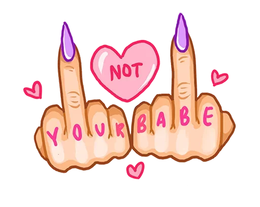 Sticker from the "Fight like a Girl" sticker pack