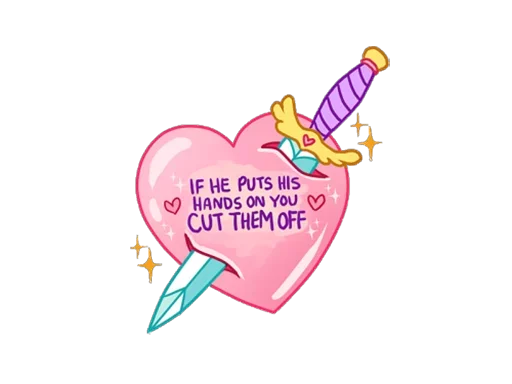 Sticker from the "Fight like a Girl" sticker pack