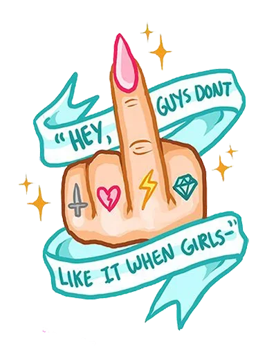 Sticker from the "Fight like a Girl" sticker pack