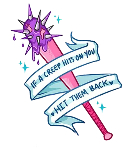 Sticker from the "Fight like a Girl" sticker pack