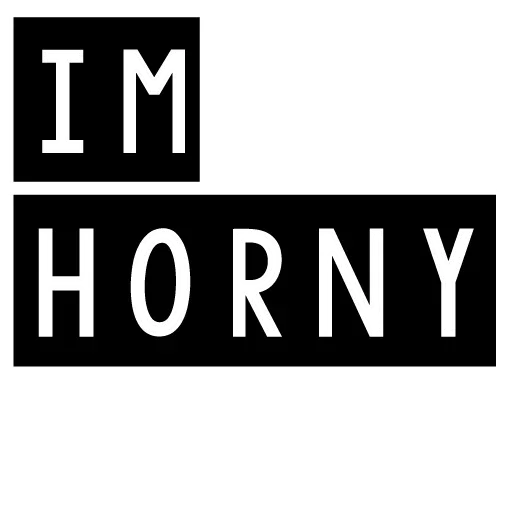 Стикер из набора "Iam Horny"