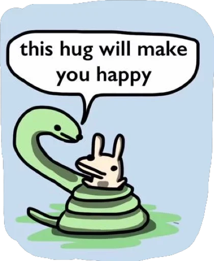 Sticker from the "Snek Comics" sticker pack