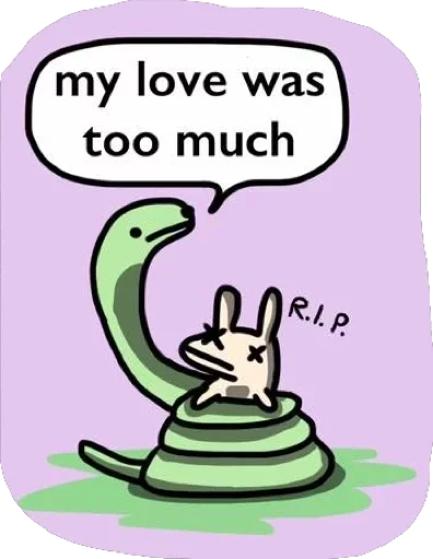 Sticker from the "Snek Comics" sticker pack