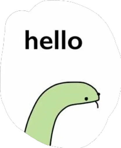 Sticker from the "Snek Comics" sticker pack