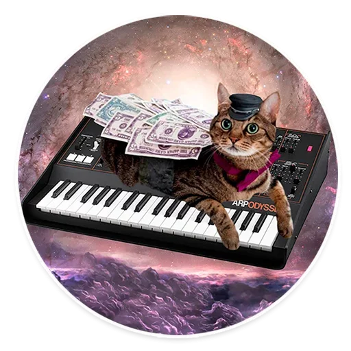 Sticker from the "Space Cats" sticker pack