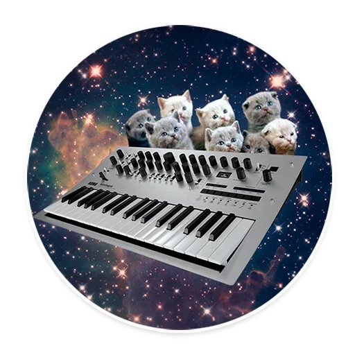 Sticker from the "Space Cats" sticker pack