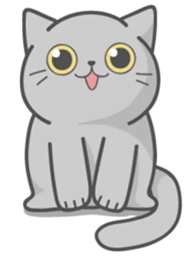 Стикер из набора "Stickers with Cat"