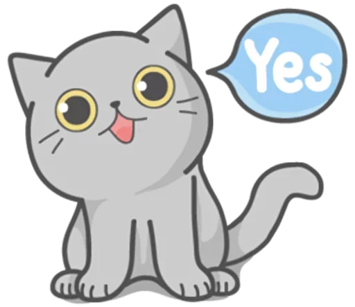 Sticker from the "Stickers with Cat" sticker pack