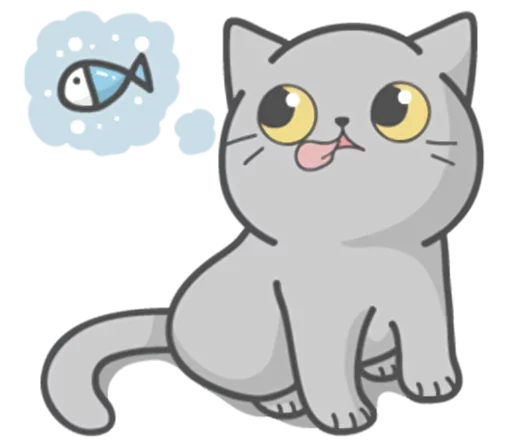 Стикер из набора "Stickers with Cat"