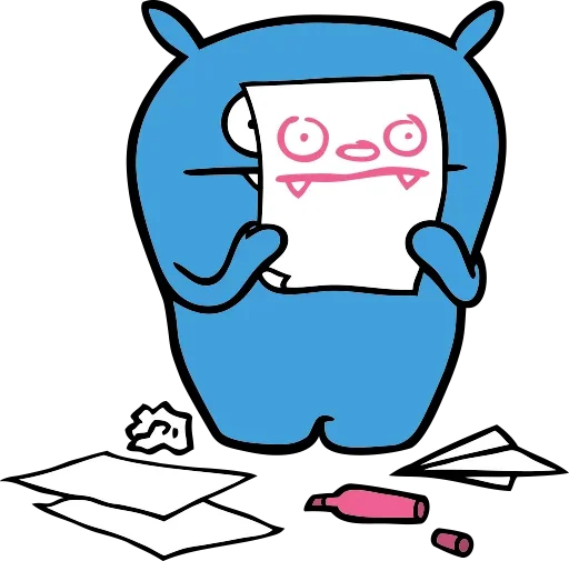 Sticker from the "Ugly Dolls" sticker pack